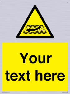 Custom Warning strong river flows